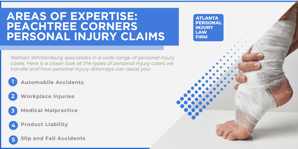 Personal Injury Lawyer Peachtree Corners Georgia GA; #1 Personal Injury Lawyer Peachtree Corners, Georgia (GA); Personal Injury Cases in Peachtree Corners, Georgia (GA); General Impact of Personal Injury Cases in Peachtree Corners, Georgia; Analyzing Causes of Peachtree Corners Personal Injuries; Choosing a Peachtree Corners Personal Injury Lawyer; Types of Personal Injury Cases We Handle; Areas of Expertise_ Peachtree Corners Personal Injury Claims